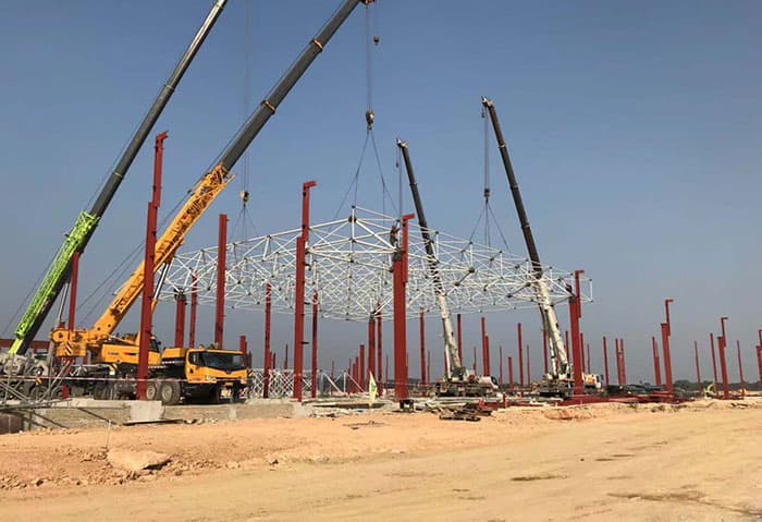 池州加油站网架安装